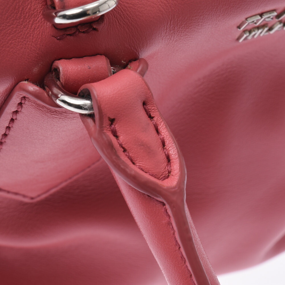 Prada Handbag Bag Pink Calfskin Boston - Picture 10 of 11
